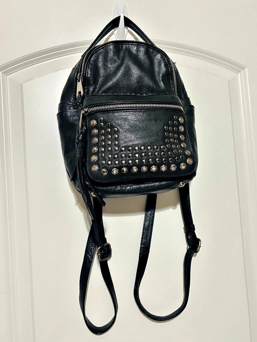 JOELLE HAWKENS Backpack,Black Leather